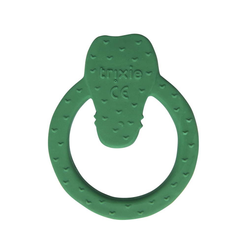Natural rubber round teether - Mr. Crocodile